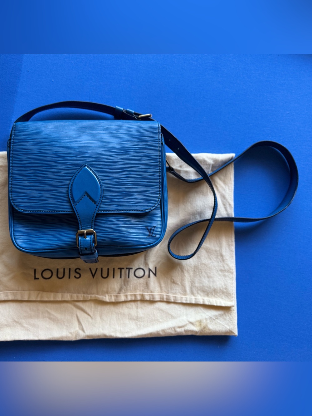 Louis Vuitton Cobalt Blue Epi Leather Shoulder Bag - Picture 1 of 13
